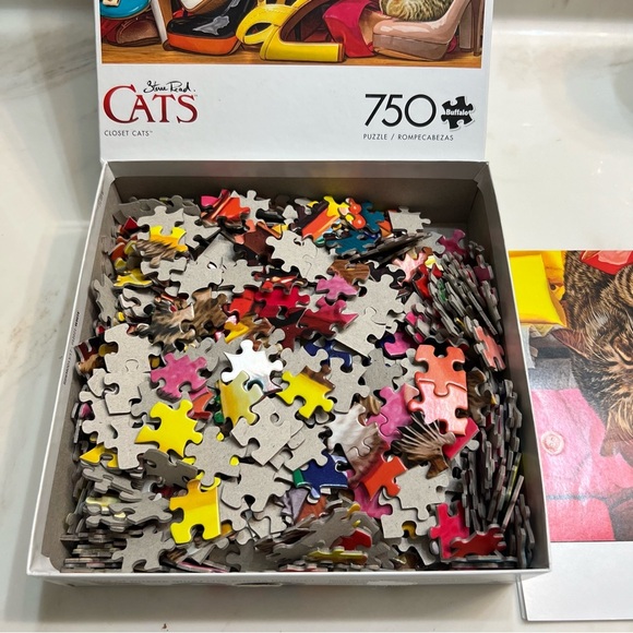 Buffalo David Bitton Colorful Cats Puzzle - Picture 2 of 3